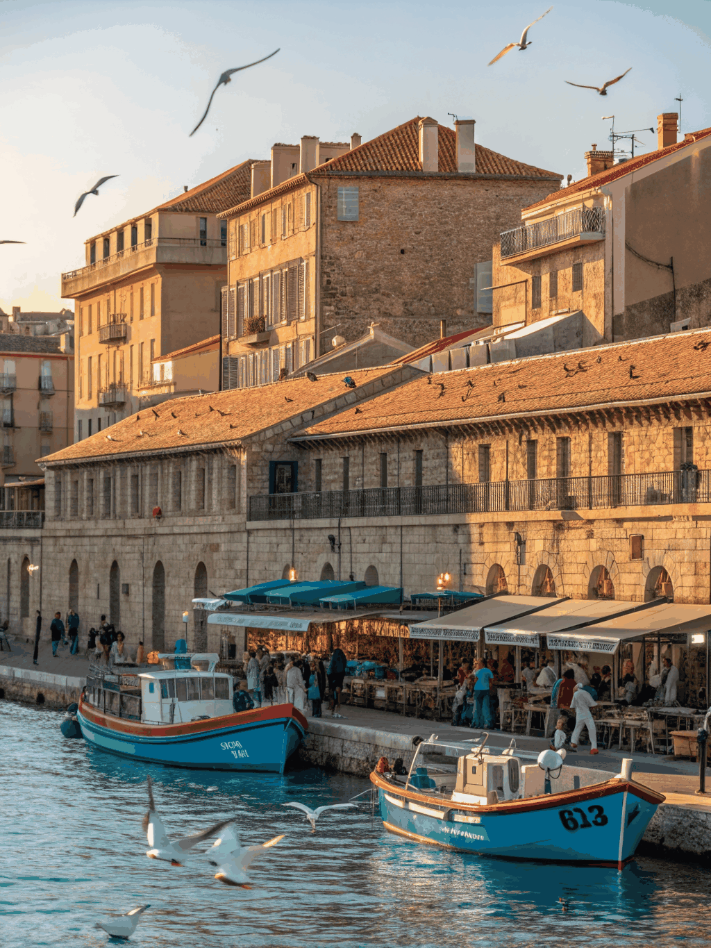 Pêcheurs locaux déchargeant la pêche du jour au Vieux-Port