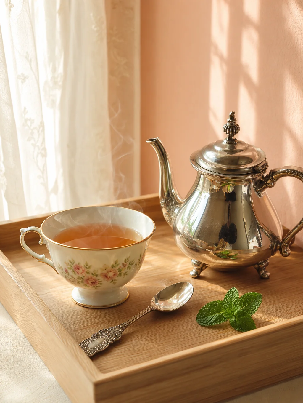 Thé au lotus servi dans une théière en céramique traditionnelle.